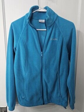 Columbia Teal Zip Up Fleece, Sz Small, Like New